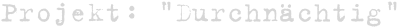 Projekt: "Durchnächtig"